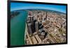 Aerial view of Detroit skyline, Wayne County, Michigan, USA-null-Framed Photographic Print