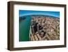 Aerial view of Detroit skyline, Wayne County, Michigan, USA-null-Framed Photographic Print