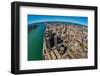 Aerial view of Detroit skyline, Wayne County, Michigan, USA-null-Framed Photographic Print