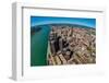 Aerial view of Detroit skyline, Wayne County, Michigan, USA-null-Framed Photographic Print