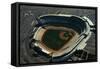 Aerial View of Dodger Stadium with Parking Lots-null-Framed Stretched Canvas