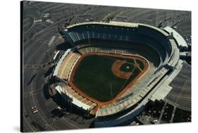 Aerial View of Dodger Stadium with Parking Lots-null-Stretched Canvas