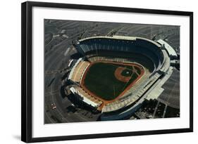 Aerial View of Dodger Stadium with Parking Lots-null-Framed Photographic Print