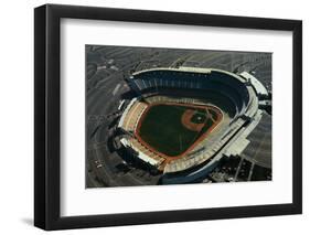 Aerial View of Dodger Stadium with Parking Lots-null-Framed Photographic Print