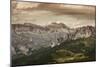 Aerial View of Dolomite Alps Against Tranquil Clouds, Northern Italy-null-Mounted Photographic Print