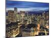 Aerial View of Downtown at Night, Vancouver, British Columbia, Canada, North America-Christian Kober-Mounted Photographic Print