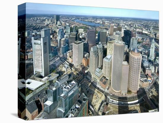 Aerial View of Downtown Boston, Massachusetts, USA-John Coletti-Stretched Canvas