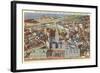 Aerial View of Downtown Cleveland, Ohio-null-Framed Art Print