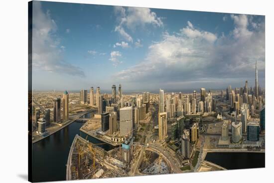 Aerial view of downtown Dubai, United Arab Emirates, Middle East-Ben Pipe-Stretched Canvas