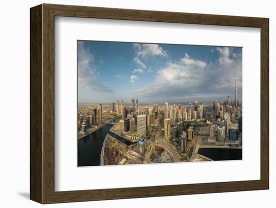 Aerial view of downtown Dubai, United Arab Emirates, Middle East-Ben Pipe-Framed Photographic Print
