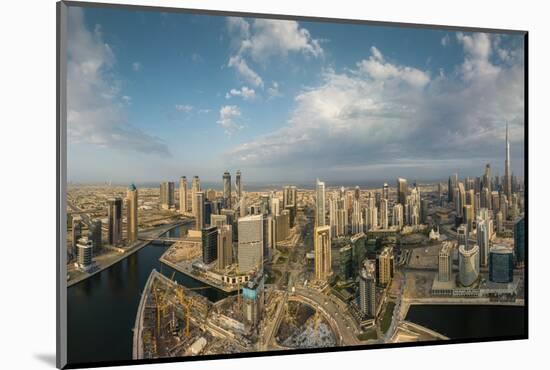 Aerial view of downtown Dubai, United Arab Emirates, Middle East-Ben Pipe-Mounted Photographic Print