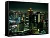 Aerial View of Downtown Skyline, Osaka, Japan-Nancy & Steve Ross-Framed Stretched Canvas