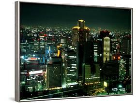 Aerial View of Downtown Skyline, Osaka, Japan-Nancy & Steve Ross-Framed Photographic Print