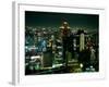 Aerial View of Downtown Skyline, Osaka, Japan-Nancy & Steve Ross-Framed Photographic Print