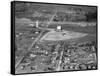 Aerial View of Drive-In Theater in Rural Indiana, Ca. 1955.-Kirn Vintage Stock-Framed Stretched Canvas