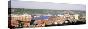Aerial View of Dubuque, Iowa, USA-null-Stretched Canvas