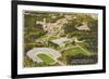 Aerial View of Duke University, Durham, North Carolina-null-Framed Premium Giclee Print