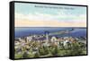 Aerial View of Duluth, Minnesota-null-Framed Stretched Canvas