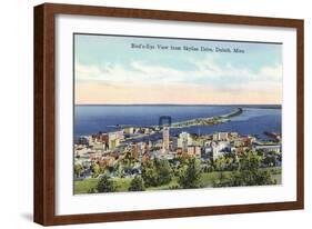 Aerial View of Duluth, Minnesota-null-Framed Art Print