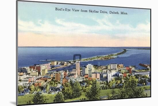 Aerial View of Duluth, Minnesota-null-Mounted Art Print