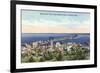 Aerial View of Duluth, Minnesota-null-Framed Premium Giclee Print