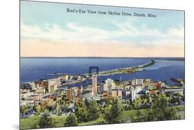 Aerial View of Duluth, Minnesota-null-Mounted Premium Giclee Print