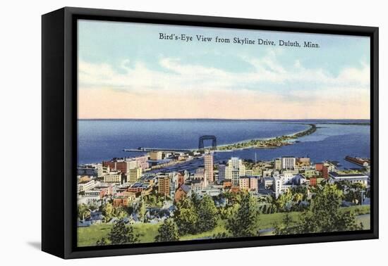 Aerial View of Duluth, Minnesota-null-Framed Stretched Canvas
