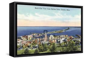 Aerial View of Duluth, Minnesota-null-Framed Stretched Canvas