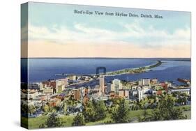 Aerial View of Duluth, Minnesota-null-Stretched Canvas