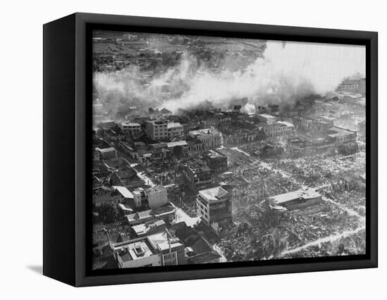 Aerial View of Earthquake Damage-null-Framed Stretched Canvas