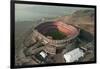 Aerial View of Earthquake Damaged Stadium-Paul Richards-Framed Photographic Print