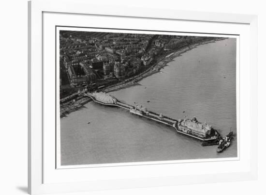 Aerial View of Eastbourne, Sussex, from a Zeppelin, 1931-null-Framed Giclee Print