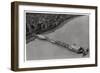 Aerial View of Eastbourne, Sussex, from a Zeppelin, 1931-null-Framed Premium Giclee Print