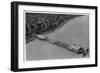 Aerial View of Eastbourne, Sussex, from a Zeppelin, 1931-null-Framed Premium Giclee Print