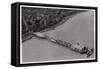 Aerial View of Eastbourne, Sussex, from a Zeppelin, 1931-null-Framed Stretched Canvas