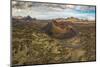 Aerial view of El Cuervo Volcano, Timanfaya National Park, Lanzarote, Las Palmas-Frank Fell-Mounted Photographic Print