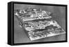 Aerial View of Ellis Island Immigration Station, New York, USA, 1926-null-Framed Stretched Canvas