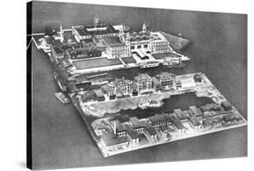 Aerial View of Ellis Island Immigration Station, New York, USA, 1926-null-Stretched Canvas