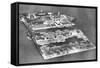 Aerial View of Ellis Island Immigration Station, New York, USA, 1926-null-Framed Stretched Canvas