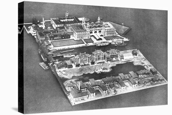 Aerial View of Ellis Island Immigration Station, New York, USA, 1926-null-Stretched Canvas