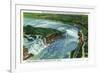 Aerial View of Entire Niagara Falls, American and Canadian - Niagara Falls, NY/Canada-Lantern Press-Framed Art Print