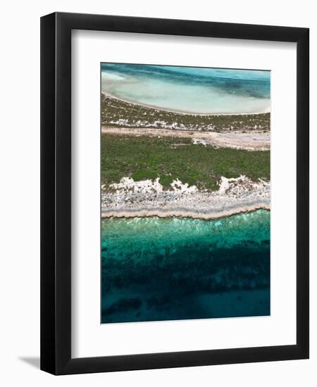 Aerial View of Exuma Cays, Bahamas-Onne van der Wal-Framed Photographic Print