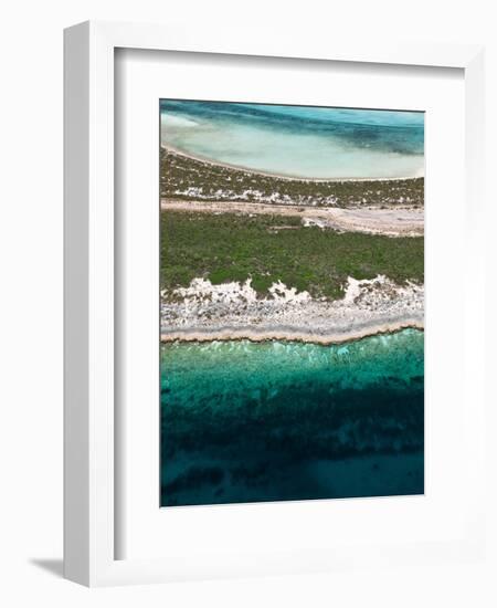 Aerial View of Exuma Cays, Bahamas-Onne van der Wal-Framed Photographic Print