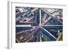 Aerial view of factory triangular pattern in Philadelphia, Pennsylvania-null-Framed Photographic Print