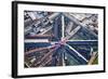 Aerial view of factory triangular pattern in Philadelphia, Pennsylvania-null-Framed Photographic Print