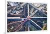 Aerial view of factory triangular pattern in Philadelphia, Pennsylvania-null-Framed Photographic Print