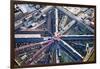 Aerial view of factory triangular pattern in Philadelphia, Pennsylvania-null-Framed Photographic Print