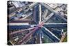 Aerial view of factory triangular pattern in Philadelphia, Pennsylvania-null-Stretched Canvas
