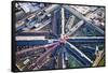 Aerial view of factory triangular pattern in Philadelphia, Pennsylvania-null-Framed Stretched Canvas