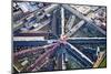Aerial view of factory triangular pattern in Philadelphia, Pennsylvania-null-Mounted Photographic Print